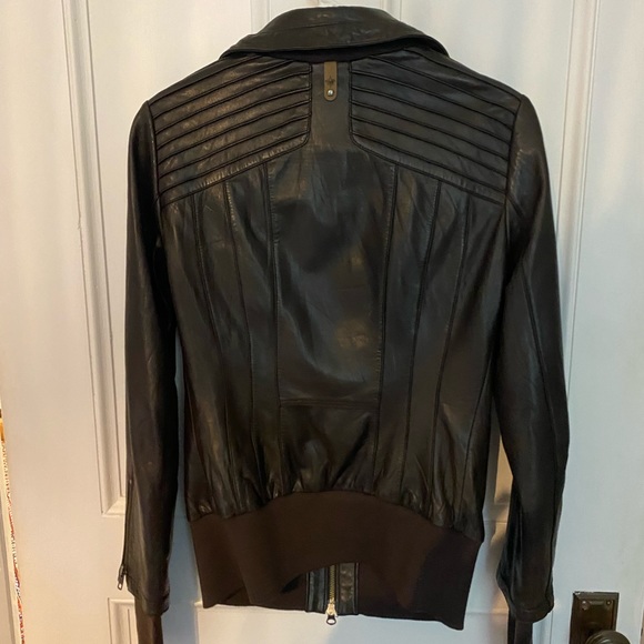 Mackage - Aritzia - Brown Lambskin Leather Jacket - Picture 5 of 10